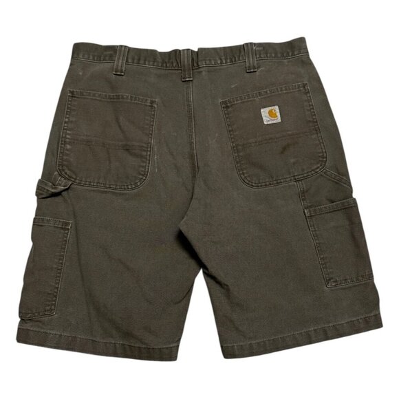 CARHARTT Designer Casual Work Denim Chino Summer Shorts Mens 34" Waist - Picture 1 of 5